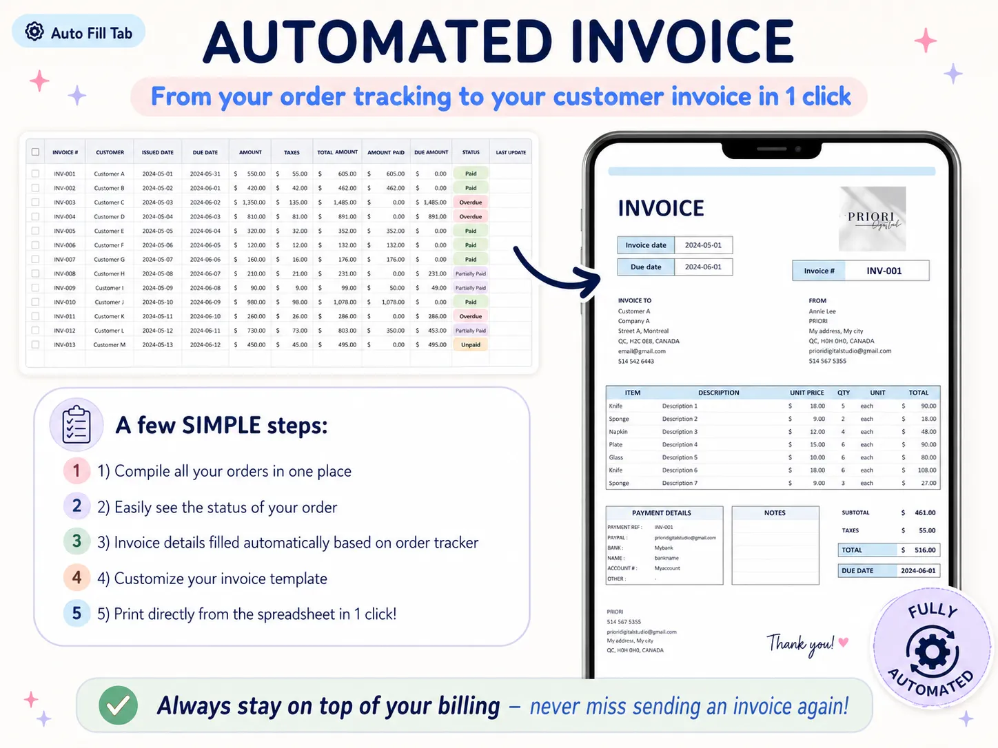 The Ultimate Small Business Bundle: Automated invoice